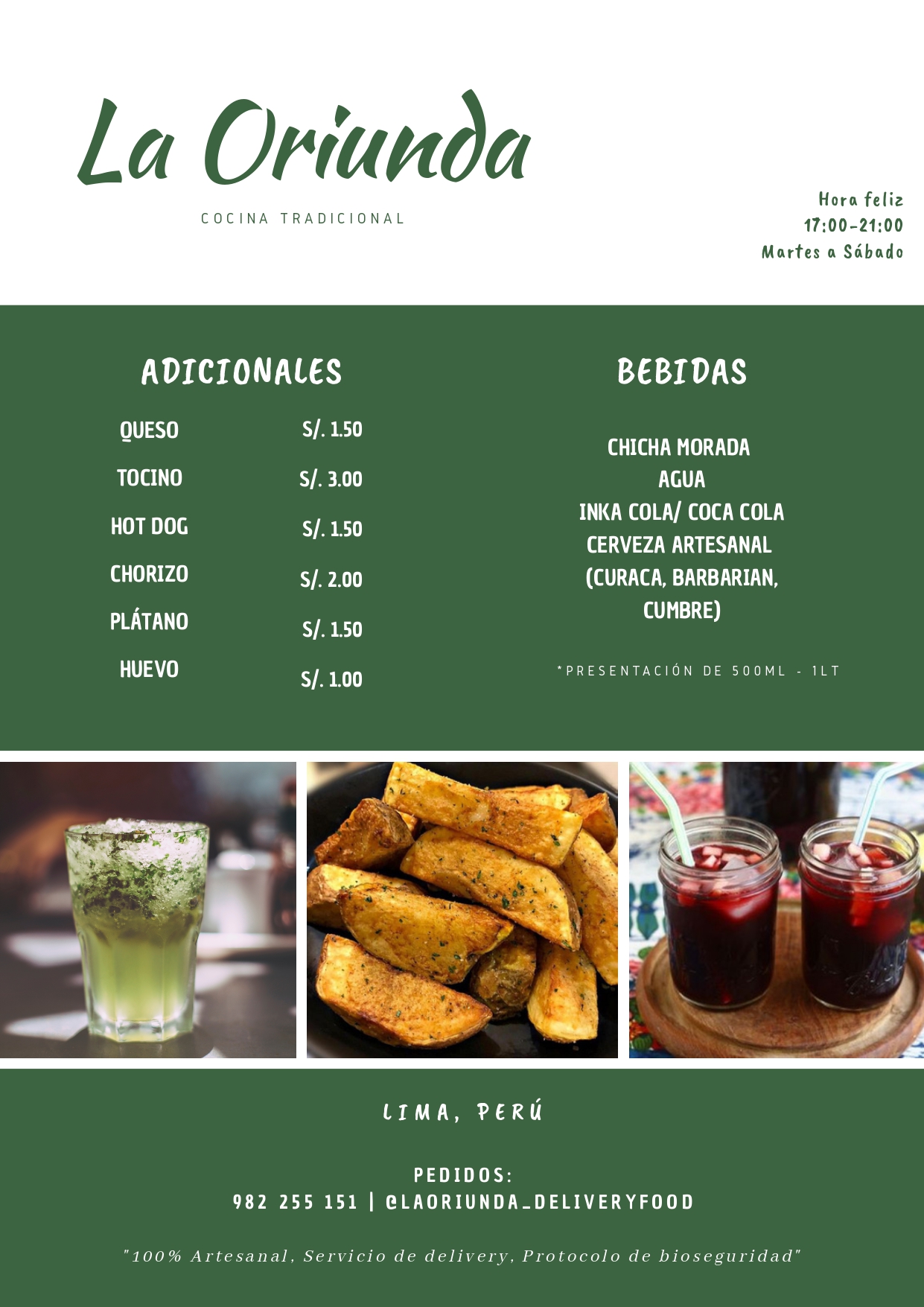Carta de La Oriunda en San Martín De Porres, Lima — página 1